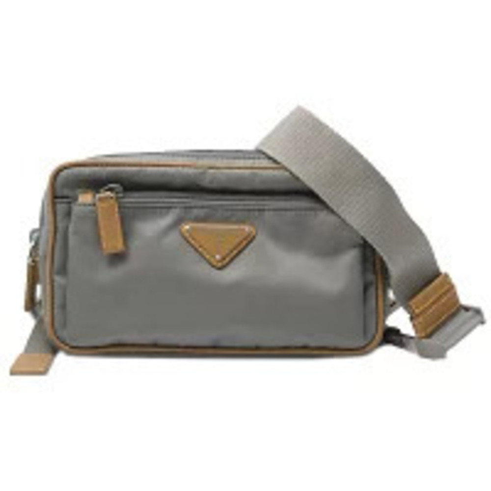 Prada bag Body Bum Crossbody Belt waist Clutch gray